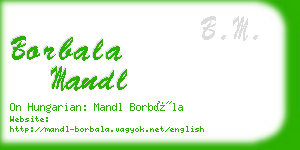 borbala mandl business card